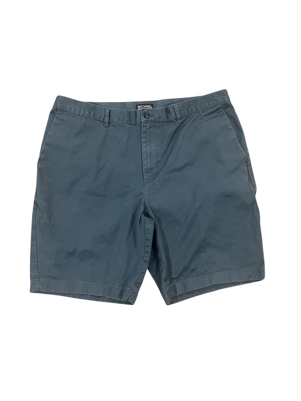 Michael Kors Chino Shorts Mens 36 Blue Gray Flat Front 4 Pocket Casual Simple